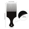 6 Pieces Plastic Wide Hair Pick Comb, 6.5 Inch Smooth Hair Pick Comb, Afro Hair Comb, Hairdressing Styling Tool for Natural Curly Hair (Black)