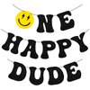 Tellingyou One Happy Dude Banner One Happy Dude 1st Birthday Party Decorations First Birthday Party Decor Hippie First Birthday Banner for Baby Shower Birthday Hippie Party Decoration Supplies