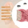 4 PCS Pink Clip in Hair Extensions Natural Soft Long Wavy Synthetic Hair Extensions 20 Inch Thick Hairpieces Double Weft Hair Extension 11 Clips (20Inch(4PCS), 312# Pink)