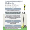 Weed Wacker String Compatible with Ryobi One Plus+ AC80RL3, 0.08'' String Trimmer Line,Weed Eater String Compatible with Ryobi 18V, 24V, 40V Trimmers(10 Replacement Spool, 2 Trimmer Cap Cover)