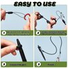 Lewtemi 5 Sets 24 Inch Pen Leash Lanyard Holder Pen Silicone Ring Buckle for Office Supplies Clipboard (Black)