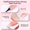 Makartt Extra Strong Base Coat Nail Polish, 15ml Long-Lasting Gel Base Coat Nail Gule for Nail Charms Press on Nails Soak Off LED Lamp UV Gel Base Coat Clear Foundation for DIY Home Gift for Women