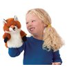 Folkmanis Little Fox Hand Puppet, Red/Dark Brown/White, 8"
