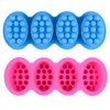 2 Pcs Emfure Massage Silicone Molds for Soaps, 4.5oz Unique Hair Brush Soap Bar Molds at Home (Blue and Pink)