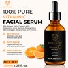 Rogue N Raw 20% Vitamin C Serum 30ml - Maximum Strength Formula - Retinol, Hyaluronic Acid, Collagen - Treatment For Face & Eyes, Wrinkles