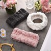 Chuangdi 3 Pieces Spa Headband for Women Facial Makeup Headband Soft Terry Cloth Hairband for Washing Face Mask Spa Shower Gifts(Pink, Milky-White, Dark Grey)