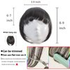 Qunlinta Clip in Bangs Hair Extensions One Piece in Fringe Bangs Hairpiece Synthetic Hair Accessories For Women Bleach Blonde