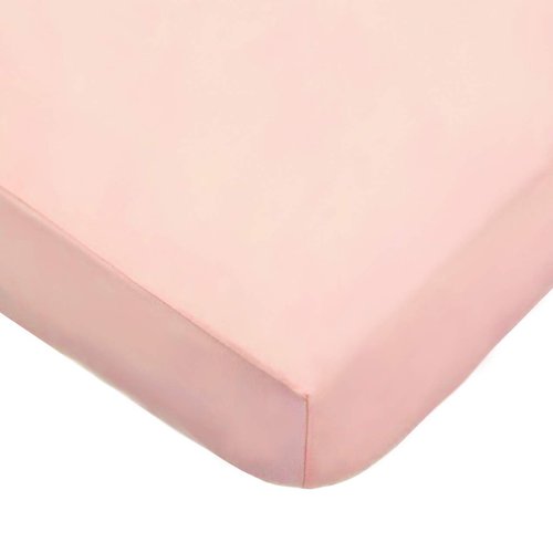 American Baby Company Fitted Crib Sheet 28" x 52", Soft Breathable Neutral 100% Cotton Jersey Sheet, Blush, for Boys and Girls, Fits Crib and Toddler Bed mattresses