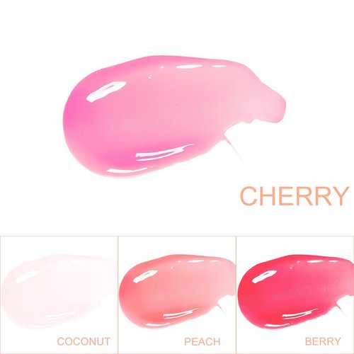 Bowitzki Color Changing Lip Oil Lip Glow Gloss Hydrating Transparent Tinted Nourishing Long Lasting Lip Balm Care Moisturizing Repairing Lightening Lip Lines Blue lotus Tocopherol Squalane (Cherry)