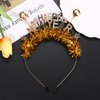 FAERLIIRY Happy New Year Headband 2025 New Years Headband for Women Disco Ball Glitter Headpiece Holiday Headbands Hair Accessories New Year's Eve Celebration Party Gifts (Happy New Year)