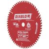 Freud D0760A Diablo 7-1/4" x 60-Tooth Ultra Fine Finishing Circular Saw Blade with 5/8" Arbor and Diamond Knockout Single Blade
