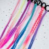 8 Pcs Color Braids Hair Extensions Girls Hairpieces Ponytail with Rubber Bands for Kids Colorful Synthetic Party Hair Accessories