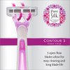 Pure Silk Contour 3 Premium Disposable Razor, 4 Count
