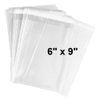 100 Pack Clear Resealable Cellophane Bags - Thick 2 MIL Glossy Self Seal Cello Bag for Gifts, Food, Soap, Candles and Bakery Goods (6" X 9" - 100 Pack)