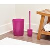iDesign Round Plastic Trash Can for Bath, Bedroom, Office The Finn Collection –, 7.64" x 10", Magenta