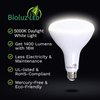 Bioluz 4 Pack Brightest BR40 LED Light Bulb - 90 CRI Instant ON 5000K Daylight Light Bulbs 16W 1400 Lumen Led Bulbs Indoor & Outdoor Lighting Smooth Dimmable Lightbulb UL Listed Title 20 Compliant
