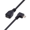 chenyang Micro USB Cable Micro USB 2.0 Male to Female 90 Degree Right Angled Data Extension Cable 0.5M