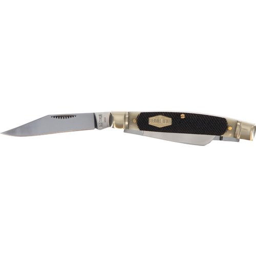 Old Timer 34OTB Genuine Bone Middleman 5.6in S.S. Traditional Folding Pocket Knife with 2.4in Clip Point and Bone Handle for Hunting, Camping, EDC, and Outdoors