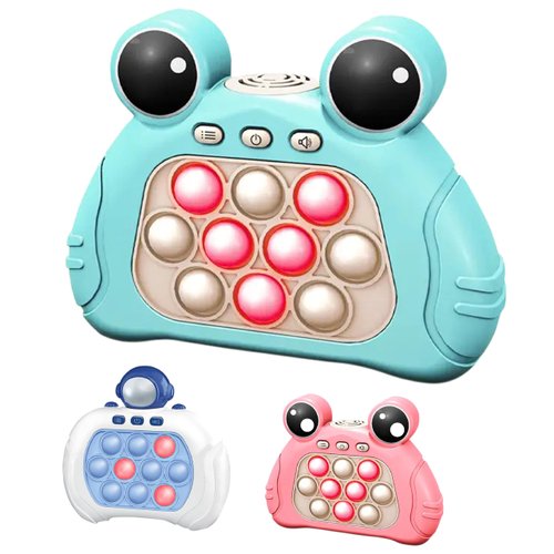 Quick Push Pop Game with Batteries Fidget Pop It Toy - Engaging Handheld Puzzle Games Fast Push Bubble Toy with 4 Modes, Autism Sensory Toys Electronic Fidget Toy - Fidget Toys for Kids