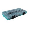 Evolution Outdoor 3500 Drift Series Fishing Tackle Tray – Seafoam Green, Tackle Box Organizer with Colorful Compartments, Clear Lid, 2 Latch Closure
