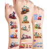 Chugga Chugga Two Two Party Decorations Temporary Tattoos for Kids - 150Pcs Choo Choo I'm 2 Train Party Favors Temporary Tattoos Stickers, 18 Sheets of Two Two Train 2nd Birthday Decorations