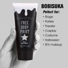 BOBISUKA Silver Face Body Paint, Metallic Oil-based Painting Kit, Cream Blendable Facepaint for Halloween Cosplay, Costume, Parties, Stage, Theater, SFX Special Effect Makeup（2.1 Fl.oz）
