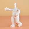 YMY Pear Shaped Doll Body with Animal Tail Mini 1/12 Scale Cute Fat Action Figure Suitable for YMY 1/12 1/8 BJD GSC Doll Head（Milky White）