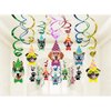 Dog Faces Birthday Swirl Hanging - Dog Birthday Theme Party Bunting Decoration Party Supplies 30Ct