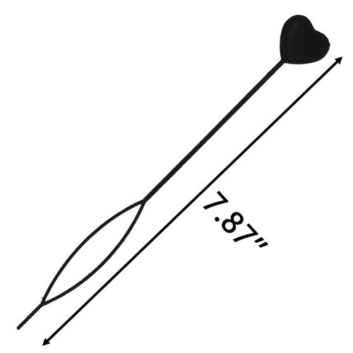 TIHOOD 16 Count Hair Accessory for Loading Beads, Quick Beader Tool for Hair Beading and Styling Kit, Plastic Resin Flexible Hair Braid Ponytail Maker, 16pcs Black