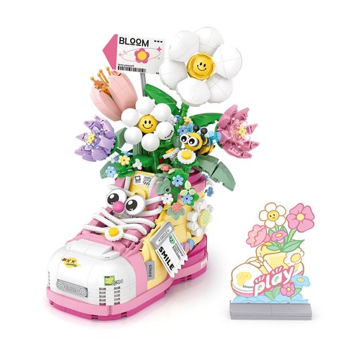 RSDHFLY Flower Bouquet Building Sets,Creative Bonsai Flowers Bouquet Building Kit,Building Blocks Set for Adults and Kids