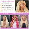 Pangdd Blonde Wig Human Hair 22 Inch 613 Lace Front Wig Human Hair 13x4 Body Wave Lace Front Wigs Human Hair 200% Density HD Lace Frontal Wig