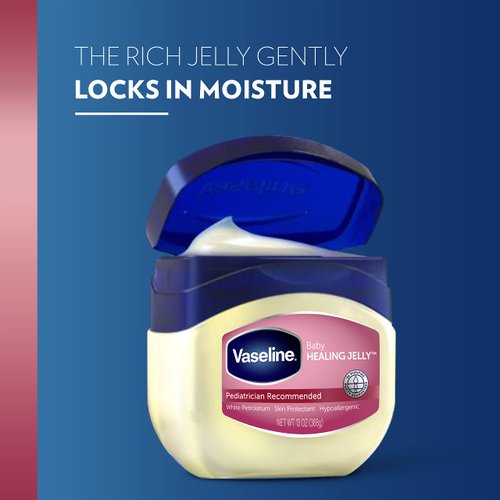Vaseline Petroleum Jelly Baby Skincare Treats Dry Skin and Prevents Chaffed Skin from Diaper Rash Protective & Pure Hypoallergenic and Gentle on Skin 13 oz