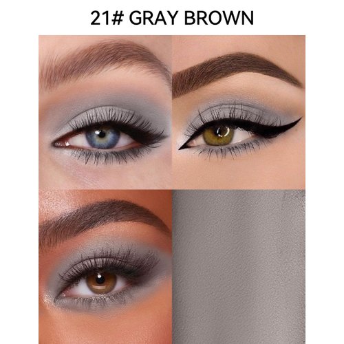 Erinde Waterproof Cream Eyeshadow Stick, Matte Nude Eye Shadow Sticks, Longwear Blendable High Pigmented, Neutral Eye Shadow Sticks Matte for Older Eyes, Smokey Eyeshadow Pencil Crayon, 21 Gray Brown