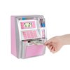 ATM Savings Bank,Pink Mini ATM Piggy Bank for Real Money,Personal ATM Cash Coin Money Savings Machine for Kids Adults with Card Boys Girls Gift Children Toy, Coin Reader and Balance Calculator