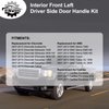 Interior Door Handle Kit Front Left Driver Side Compatible with 2007-2014 Chevy Silverado Avalanche Suburban Tahoe GMC Sierra Cadillac Escalade ESV EXT Replace OE# 20833606 80374 20871488 Repair Set
