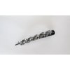 Generic Black alligator hair claw clip with clusters of gray crystals