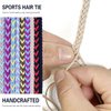 Ponytail Holders Hair Ties for Sports, Elastic Hair Tie Scrunchies No Damage Strong Braided Pony Tails Hair Ties for Long Thick Curly Thin Fine Hair for Beach Swimming (1pc-25" Brown+Yellow)