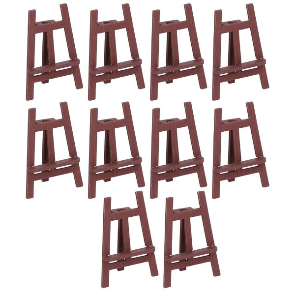 Miniature Easel Small Easels For Display Mini Easel Card Display Stand Card Stand Black Easel, Dollhouse Easel Sturdy Pinewood 10Pcs for 1:12 1:6 Scale