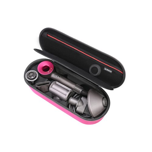 RLSOCO Hard Case for Dyson Supersonic Nural/Supersonic Hair Dryer HD15 HD08 HD07 HD03 HD01, Portable Travel Storage Bag for Dyson Supersonic Hair Dryer - Fits Complete Supersonic Accessories (Pink)