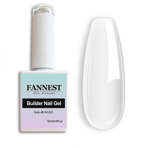 FANNEST Clear Builder Gel,6 in 1 Building Strengthener Apex,Extending Length,Shaping Nail,Attach ...