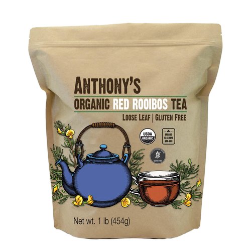 Anthony&#39;s Organic Red Rooibos Loose Leaf Tea, 1 lb, Gluten Free, Non GMO, Non Irradiated, Keto Fr...
