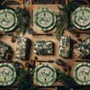 Outego Army Party Decorations Set - 20 Packs Army Party Plates and Napkins - Disposable and Stylish Camo Party Supplies for Birthdays and Events