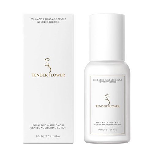 TENDER'FLOWER FOLIC ACID & AMINO ACID GENTLE NOURISHING LOTION HYORATE AND MOISTURIZE FOR DRY AND SENSITIVE SKIN, 2.7fl oz (Pack of 1)