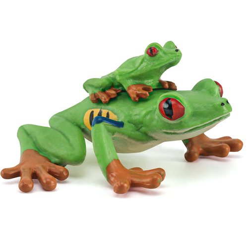 Atralo Service Wildlife Animal Model Toy Red Eye Tree Frog Figure Party Favors Toys Cake Toppers Christmas Birthday Gift for Boys Girls Kids Toddlers