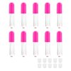 AJLTPA 10 Pieces Round Lip Gloss Tubes with Wand, 4.5ml Mini Lip Gloss Containers Empty, Lipgloss Wand Tubes with Rubber Stoppers for Women Cosmetics DIY (Hot Pink)
