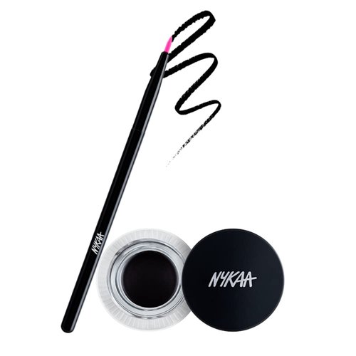 Nykaa Cosmetics Black Magic Gel Eyeliner - Waterproof Makeup for Precise Application - Enriched with Vitamin E for Eye Care - Jet Black - 1 pc