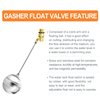 GASHER 2PCS 1/2" 304 Stainless Steel Float Ball Valve with 1/2"G Female x 1/2"NPT Male Adapter, DN15 Adjustable Water Tank Float Ball Valve for Stock Tank Pool Water Level Control
