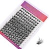Wleec Beauty Eyelash Clusters Natural - Easy DIY Lash Extensions at Home - 132PCS Individual Lashes Cluster Eyelash Extensions, D Curl Lash Clusters Wispy (LC07, Mix 10-18mm)