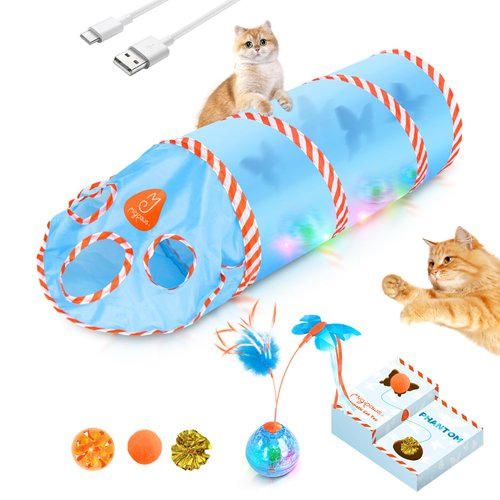 Migipaws Cat Toys, Interactive Cat Toy for Indoor Cats,Upgraded Moving Shadow of Butterfly Feathe...