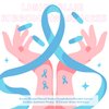 CrateGurus Co. 600 Pcs Light Blue Cancer Awareness Ribbon Temporary Tattoo Stickers Graves Thyroid Disease Lymphedema Prostate Cancer Awareness Products for Trisomy 18 Cushing Syndrome Chronic Illness